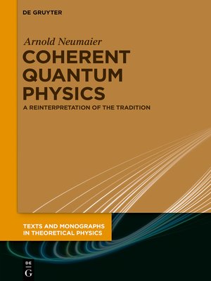 cover image of Coherent Quantum Physics